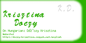 krisztina doczy business card